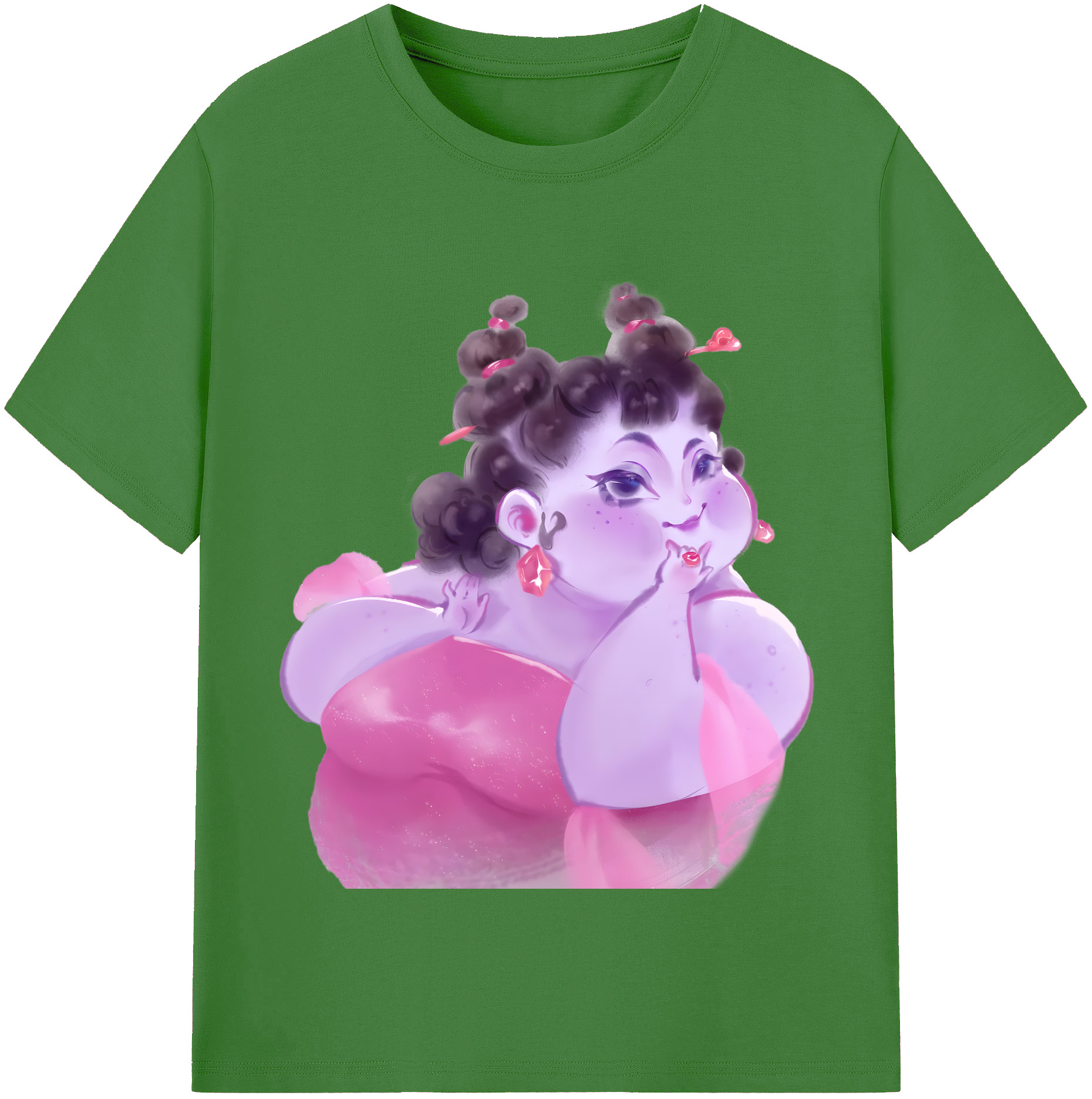 （画像用） Ne Zha 2 ナタ 魔童の大暴れ レディースカジュアルプリントTシャツ（綿100％）